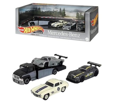 Hot Wheels 2022 Premium Diorama Box Set Mercedes-Benz 300 SL, C9, '16 AMG GT3