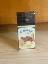 Camel Camel Imposter Cow Scripto Electra XL Lighter Vintage Advertising Tobacco