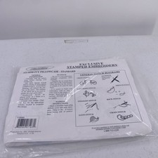 2 Herrschners Pillow Cases To Cross Stitch Ivy 11-0590 Stamped Standard White