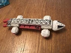 Space 1999 Eagle Freighter and 3 barrels - vintage dinky toy