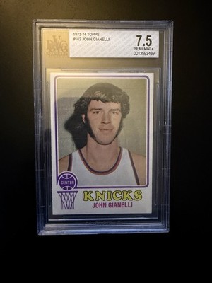 Topps 1973-74 #162 John Gianelli Knicks NBA Basketballkarte Beckett 7.5