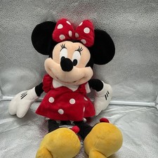 Minnie Mouse Plush Red Polka Dot Dress 18 Inch Walt Disney Store Authentic