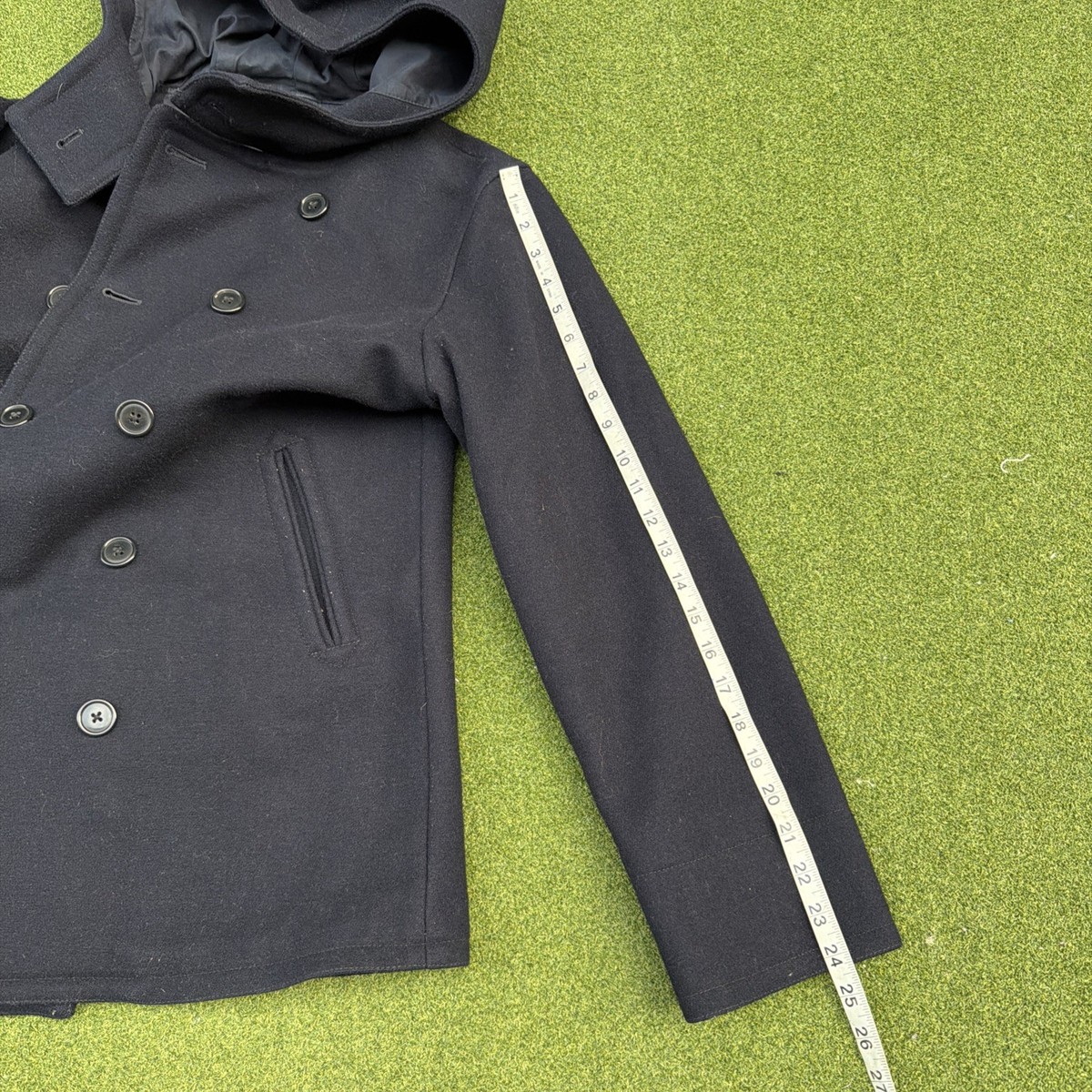 Polo Jeans Co. Ralph Lauren Wool Peacoat Womens M Navy Double