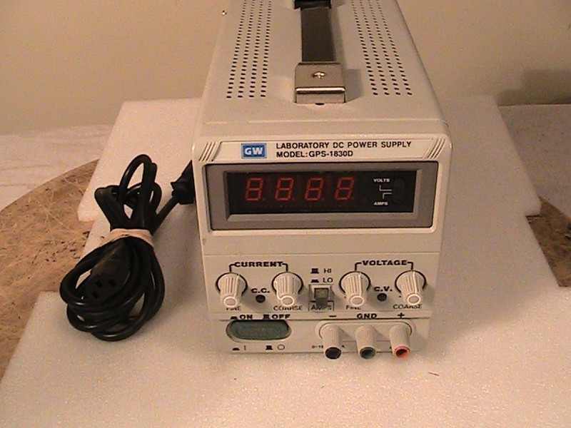 GW Laboratory DC Power Supply 100/120/220/240 AC 0-18VDC 0-3A