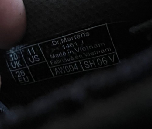 Vintage Dr Martens Original Made In England Leather Black Shoes Kids US 11 - Picture 10 of 10