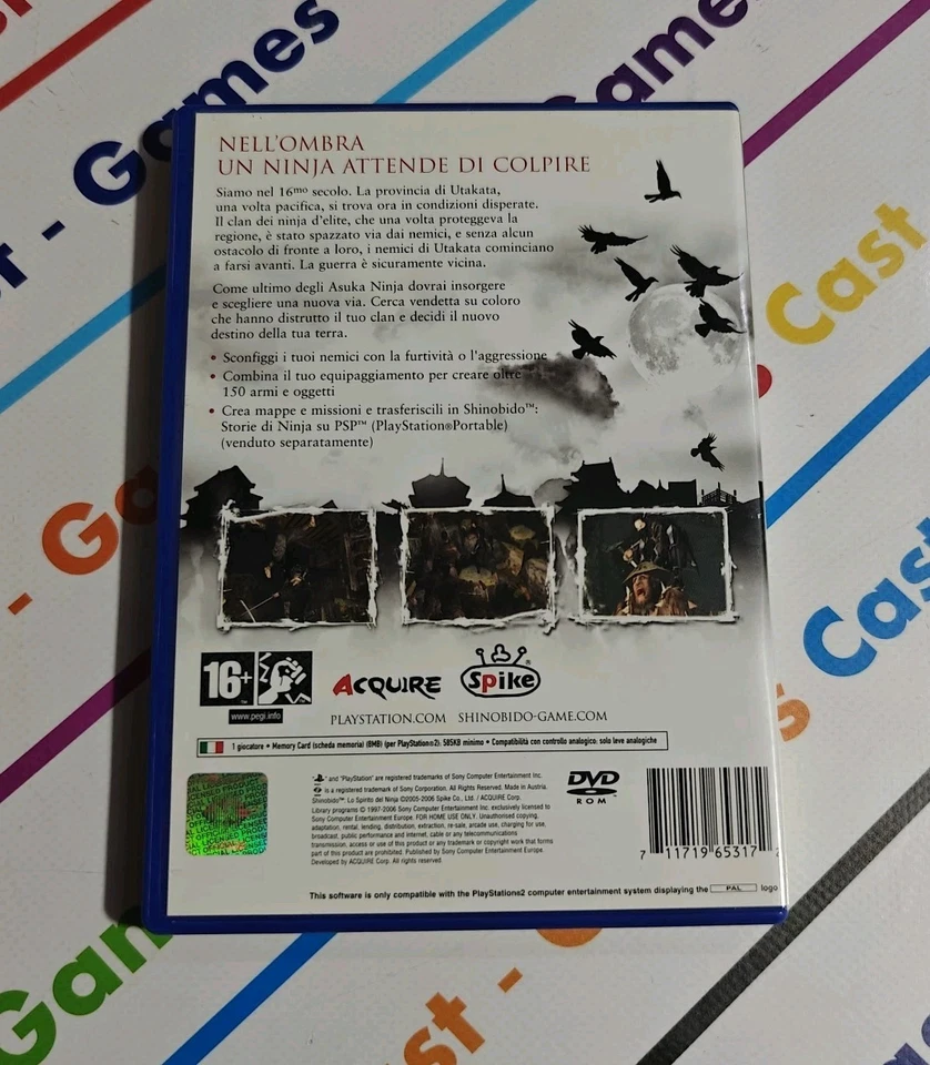 PS2 SHINOBIDO - ITALIANO PLAYSTATION 2 COMPLETO DISCO COME NUOVO - Immagine 2 di 4