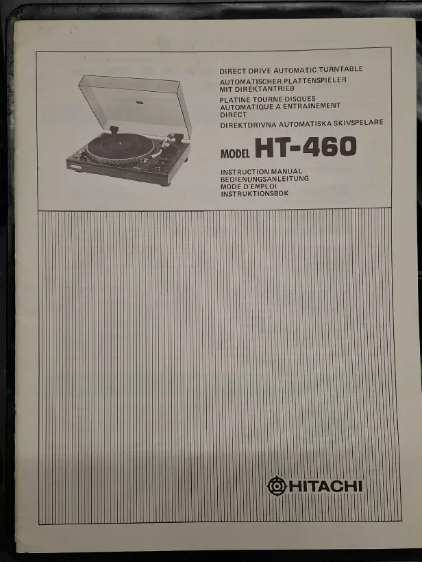 HITACHI HT-460 Turntable Owners Manual Original