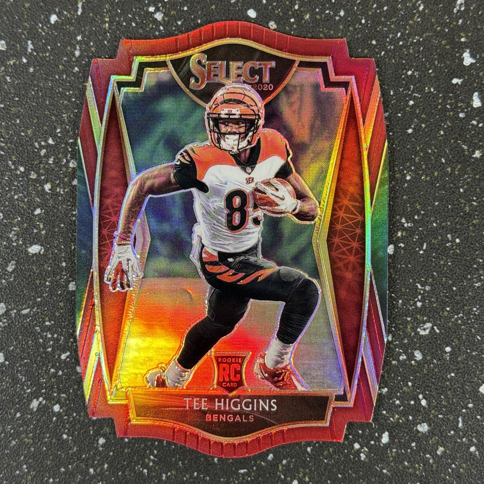 Tee Higgins Rookie RED PRIZM DIE CUT 2020 Panini Select #160 Cincinnati Bengals