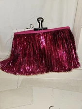 beautiful Glittering hot pink 6" long  fringe