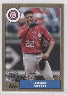 2022 Series 1 1987 Topps Baseball 35th Anniversary Gold 15/75 Juan Soto 5h0