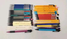 Vintage Mechanical Pencils Lot Of 37 BIC Pentel Pentec Scripto .5mm .7mm #2