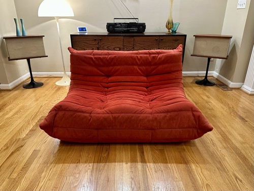 Authentic Ligne Roset Togo Two Seat Sofa Red - Picture 2 of 10