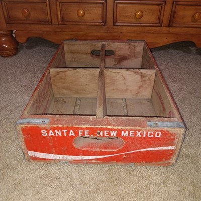 Vintage Rare 1972 Enjoy Coca Cola Wooden Crate Santa Fe New Mexico