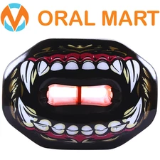 Oral Mart Flag Football Mouth Guard (Fierce Bear) with 3D LipFit Design- No Boil