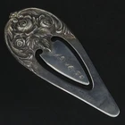 VTG Sterling Silver - S.KIRK & SON Rose Flower Leaf Ornate Bookmark - 8g