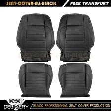 2010 - 2014 For Ford Mustang GT Driver Passenger Perforated Seat Cover Black