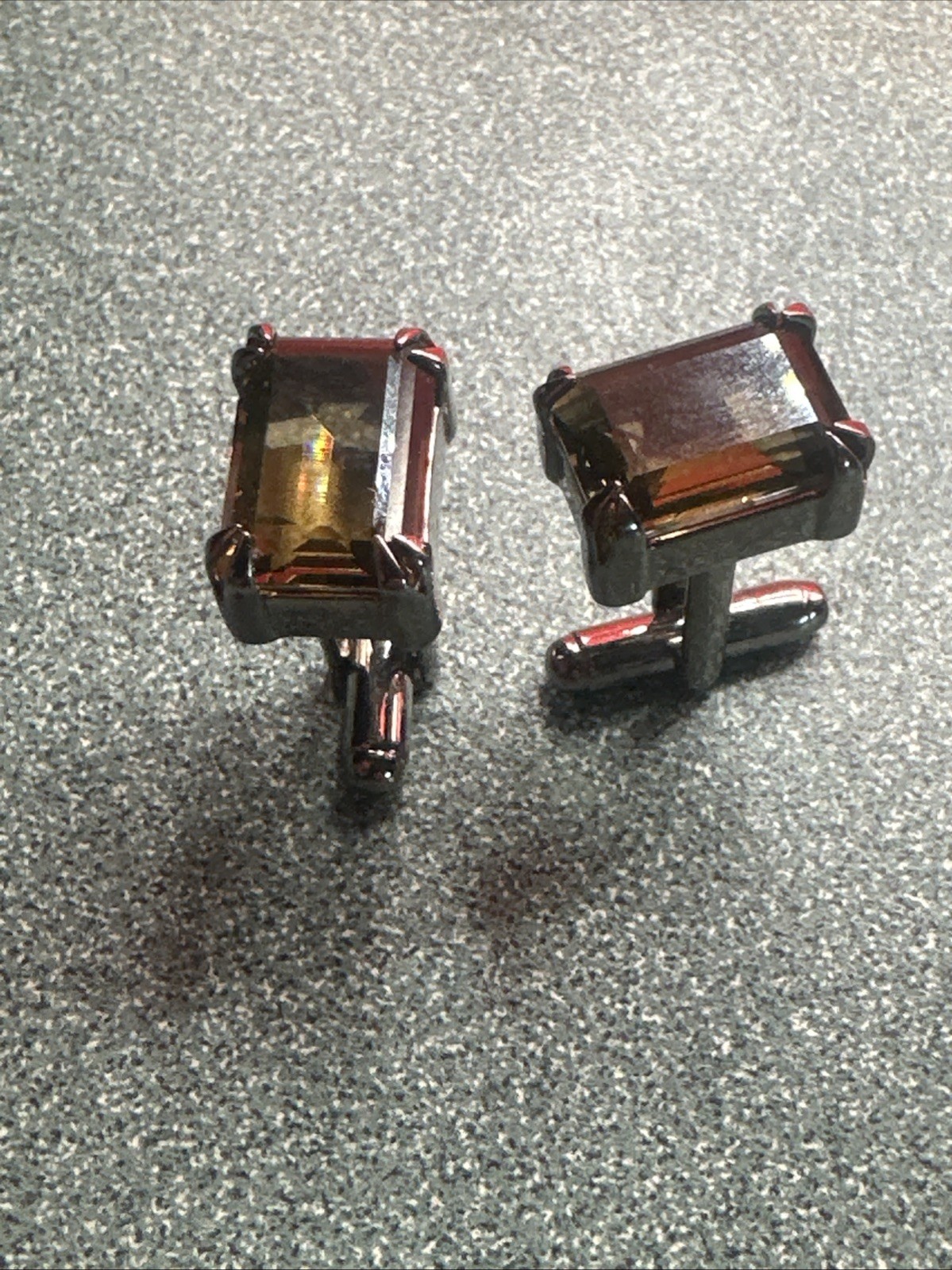 Authentic SWAROVSKI Rectangular Crystal Cufflinks… - image 5