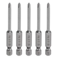 5pcs Magnetic Phillips Screwdriver Bit PH1 1/4" Hex Shank 65mm Long 3.5mm Rod