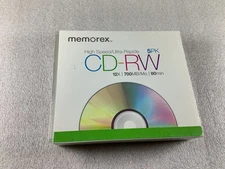Memorex High Speed CD-RW Discs 5 Pack 12X 700MB 80 Min MINT CONDITION SEALED