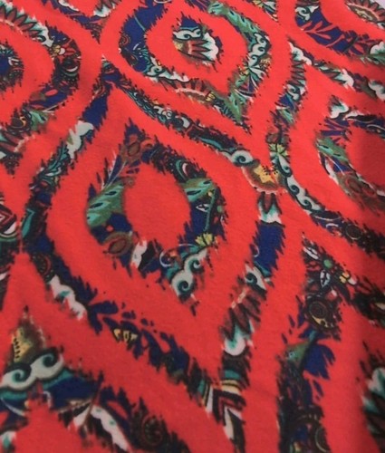 Plus Size Tall & Curvy Lularoe Buttery Soft Leggings, Orange, Floral, Paisley - Picture 2 of 4