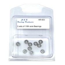 NEW H R Racing HR603 5 Sets of 1/8th Axle Bearings 1:24 Slot Car