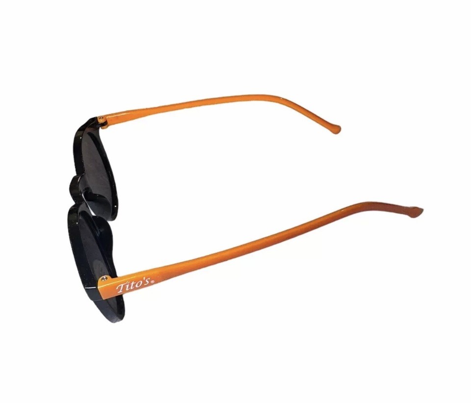 Tito's Handmade Vodka Orange And Black Promo Sunglasses And Cloth Case