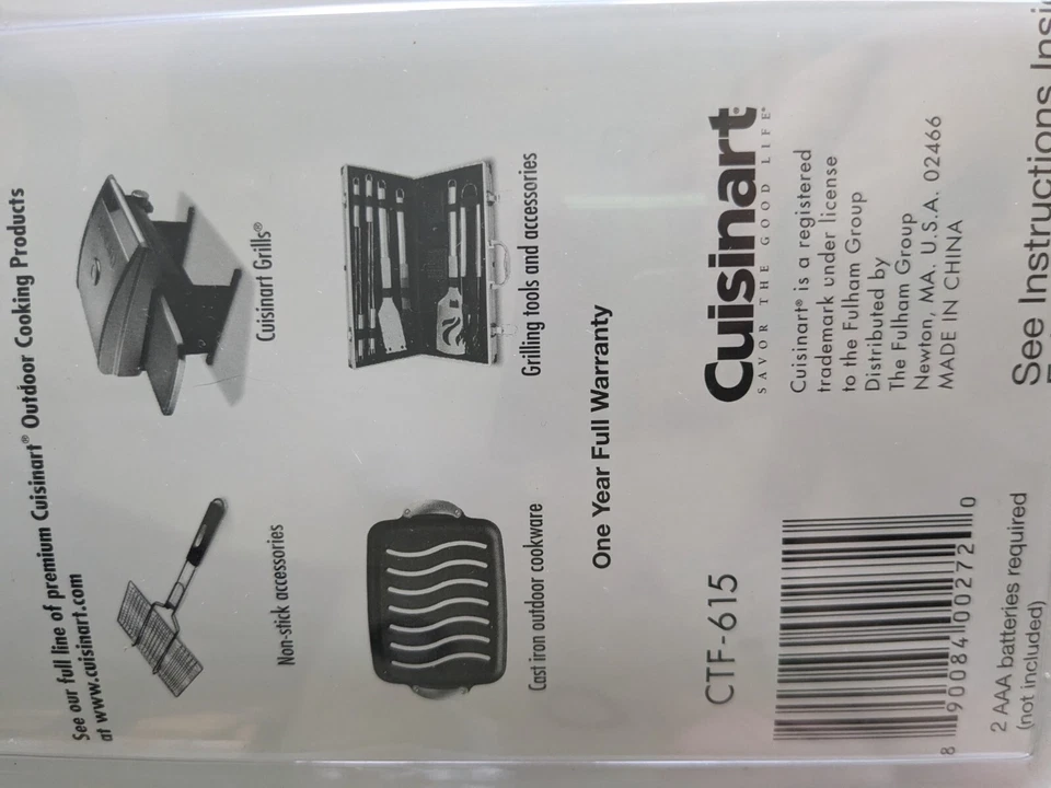 Horquilla de temperatura digital Cuisinart nueva en paquete Foto 3 de 4