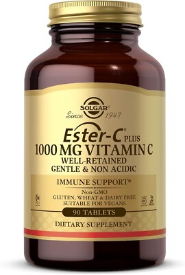 Solgar, Ester-C  Plus Vitamin C, 1000 mg, 90 Tablets EXP:12/26