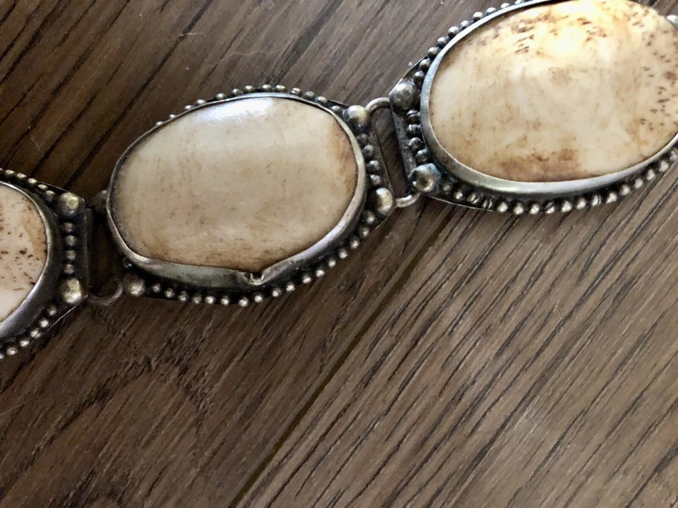 Bedouin Silver Belt with Polished Stones - 8.5 oz - Fits Up To 42in Long - Image 2 of 4