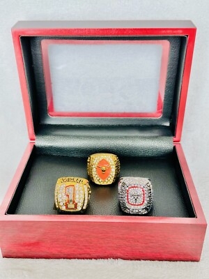 3 PCS University Of Texas LONGHORNS Championship Ring Set W Box, US SHIP