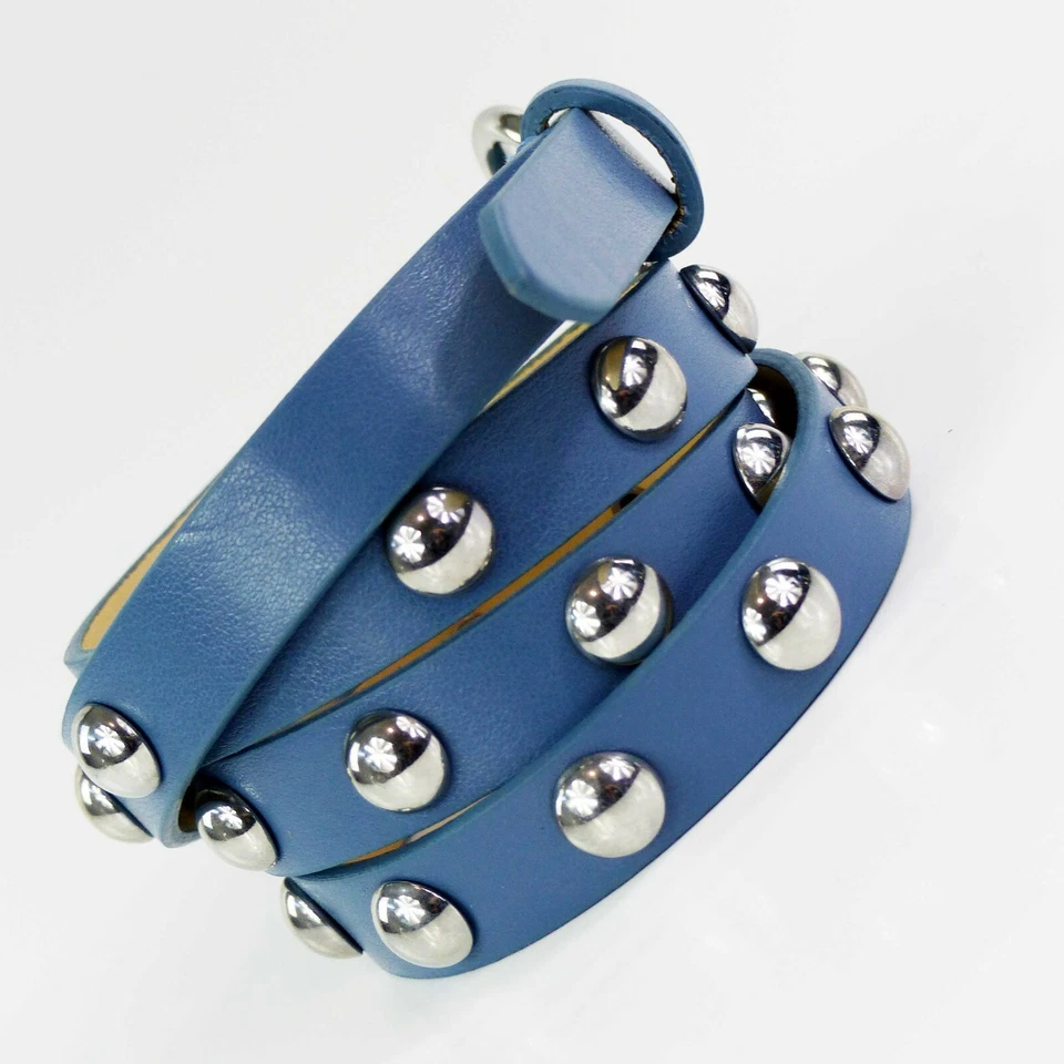 Guess Gürtel Damen Gürtel Blau schmal modisch mit Nieten NEU - Bild 2 von 4