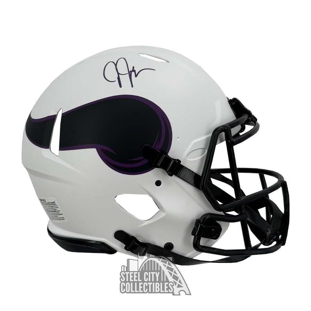 Justin Jefferson Autographed Signed Minnesota Lunar Authentic Full Size Helmet -BAS 