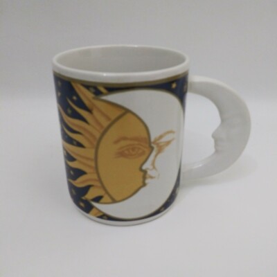 Vitromaster Galaxy Sun Moon Stars Coffee Tea Mug With Moon Handle 