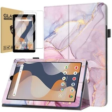 For ONN 8 inch Case (2024 Model) Folding Stand Tablet Cover with Auto Wake/Sleep