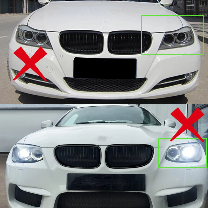 Gloss Black Front Kidney Grill Grille for 07-10 BMW E92 E93 M3 328i 335i Coupe Foto 3 de 4