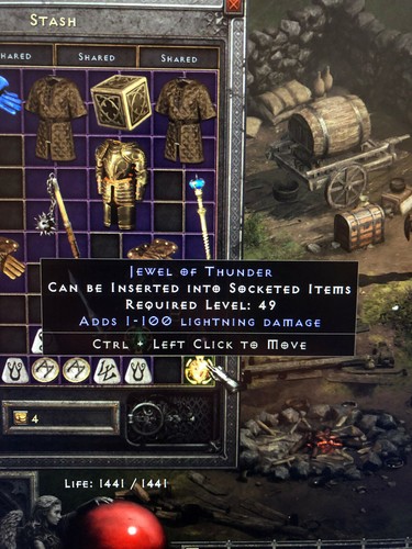 DIABLO 2: RESURRECTED D2R: ✅ 1-100 LIGHTNING DAMAGE JEWEL ✅ PC SC