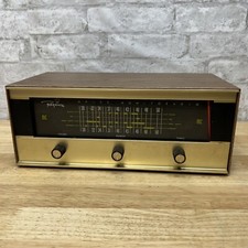 Regency MR 330 Monitoradio FM tube radio 30-50mc Wood grain MCM Untested