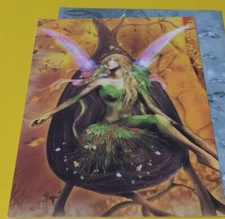 John Shannon Blank Greeting Card Fairy in a Tree-Chair 2002