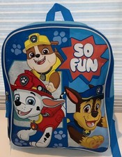 NEW Paw Patrol Kids School 15" Backpack SO FUN Marshall Chase Rubble Dogs