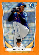 2014 Bowman Chrome Prospects Miller Diaz Orange Wave Refractor #BCP97 