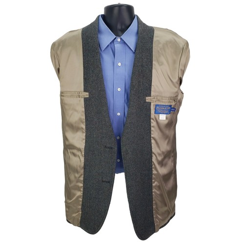 Pendleton Men's 42L Sport Coat Blazer Gray Virgin Wool 2 Button Single Vent USA - Picture 3 of 9