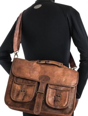  Herren Best Leather Messenger Bag Schulter Business Aktentasche Laptop Handmade