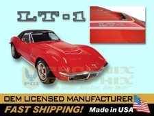Chevrolet C3 Corvette 1970 bloque LT-1 capó calcomanías kit de plantillas desiguales