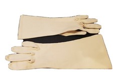 Vintage Beige Cotton HEAVENLY TOUCH ARIS Opera Gloves British Colony Hong Kong