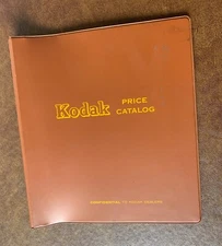 KODAK Confidential Dealer Price Catalog Binder Vinyl Metal Rings 1"x10x12