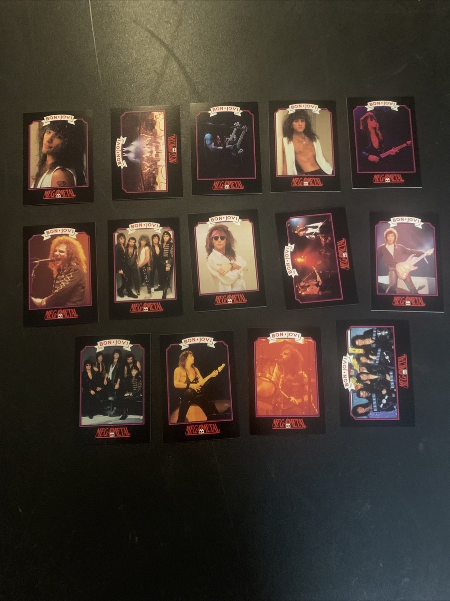 Lot of 14 Bon Jovi Trading Cards 1991 Mega Metal | eBay