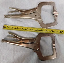 PAIR OF LOCKING WELDING CLAMPS-PROCEEDS BENEFIT THE DENVER TOOL LIBRARY