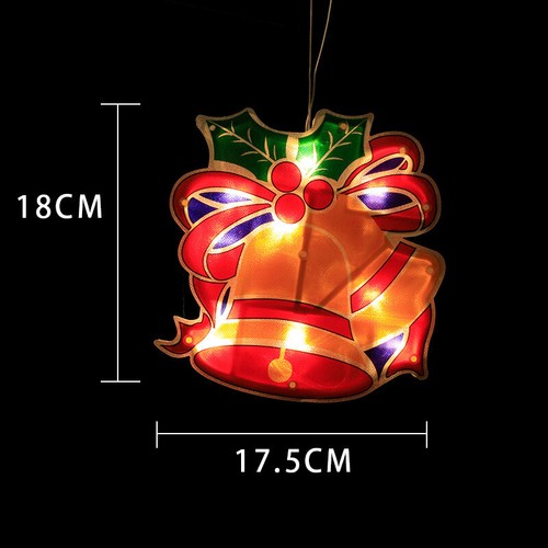 Fenster Weihnachten Hänge LED Licht Weihnachten Ornament Saugnapf Akku Wohnkultur - Bild 11 von 15