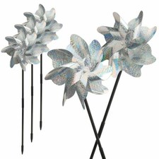 5pc Bird Repellent Windmill Reflective Pest Scare Bird Deterrent Pinwheel Device