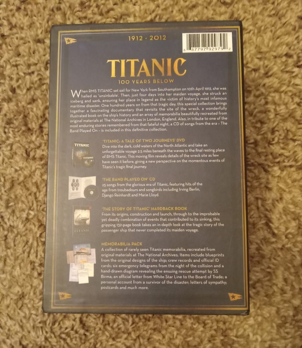 Titanic: 100 Years Below (DVD, 2012, 2-Disc Set, With Book DVD/CD